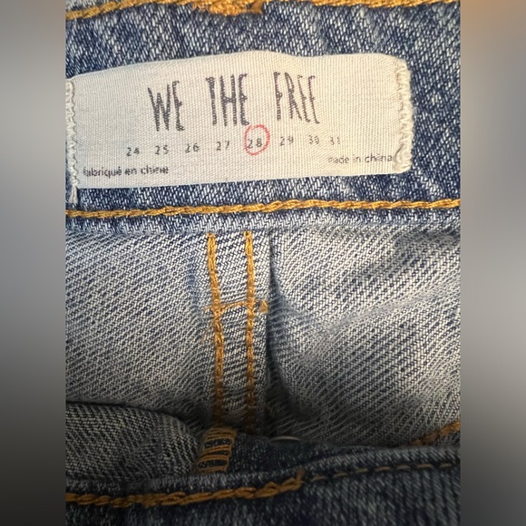 Free People Patched Up Indigo Denim Mini Skirt - Picture 6 of 9